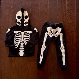 H&M Black and White Skeleton Costume for Kids